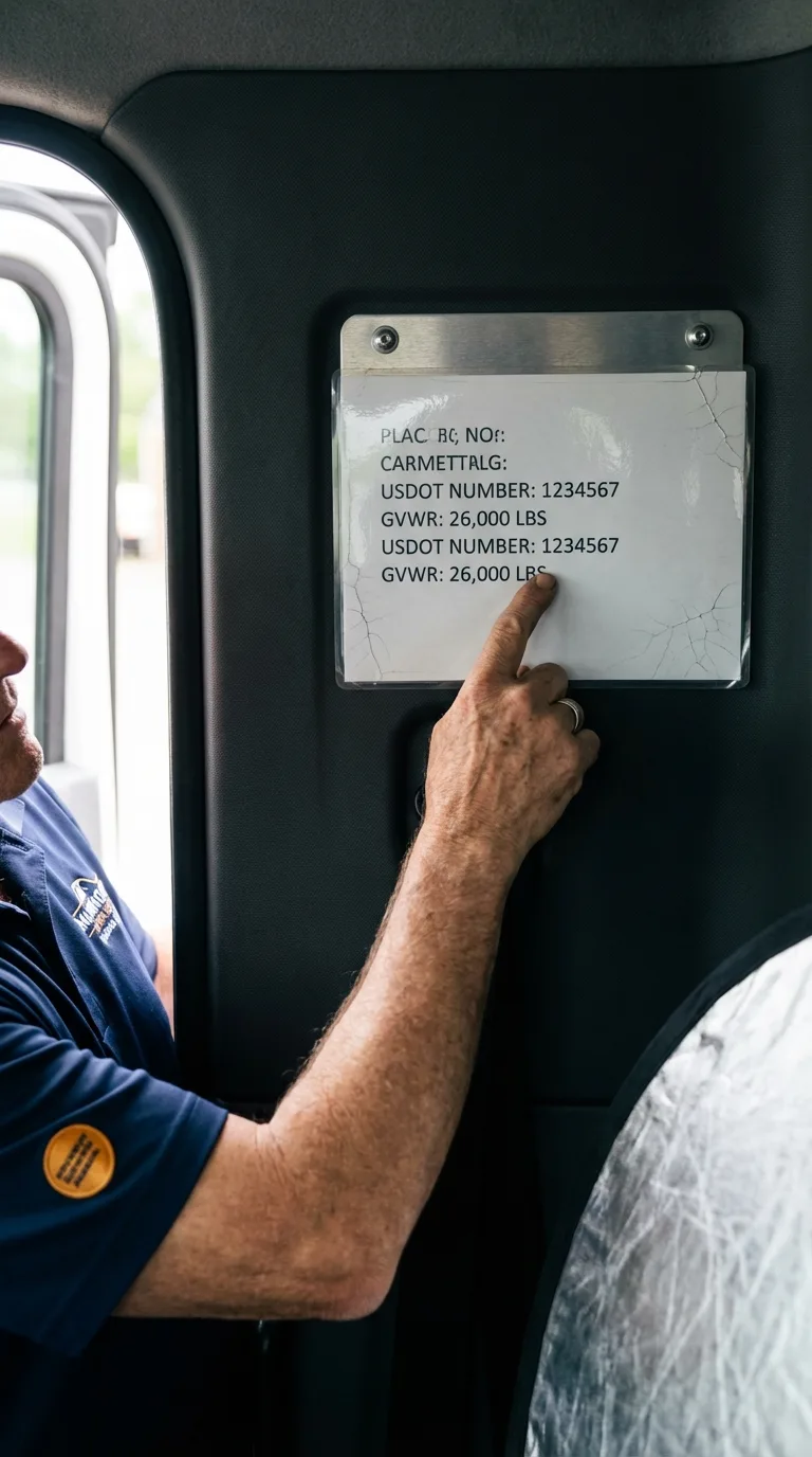 USDOT licensing placard verification in Catlettsburg